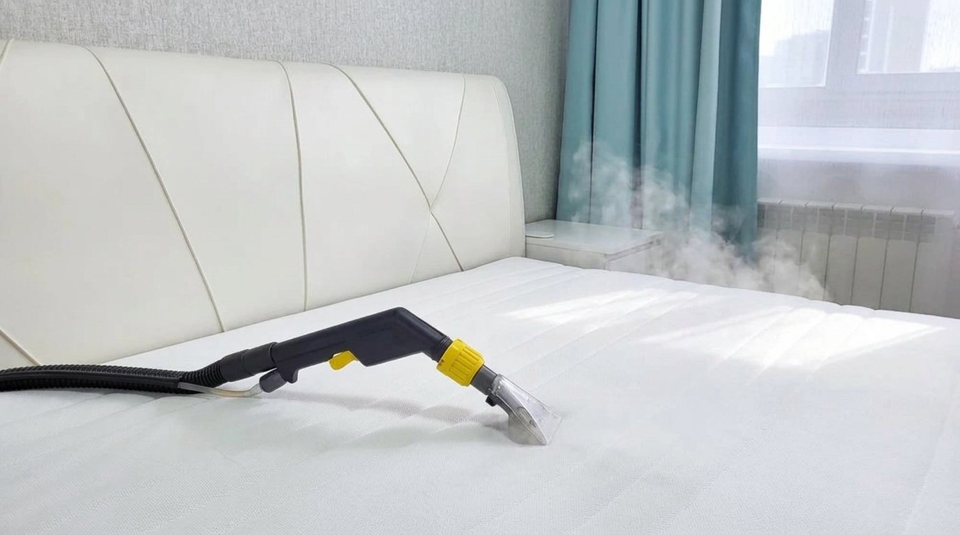 A freshly cleaned mattress